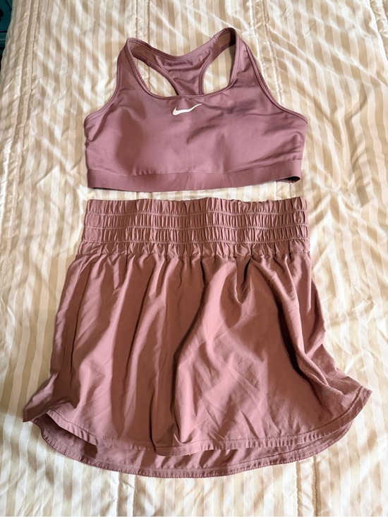 Nike Other - Nike Mauve Racerback Sports Bra & Matching Skirt Set